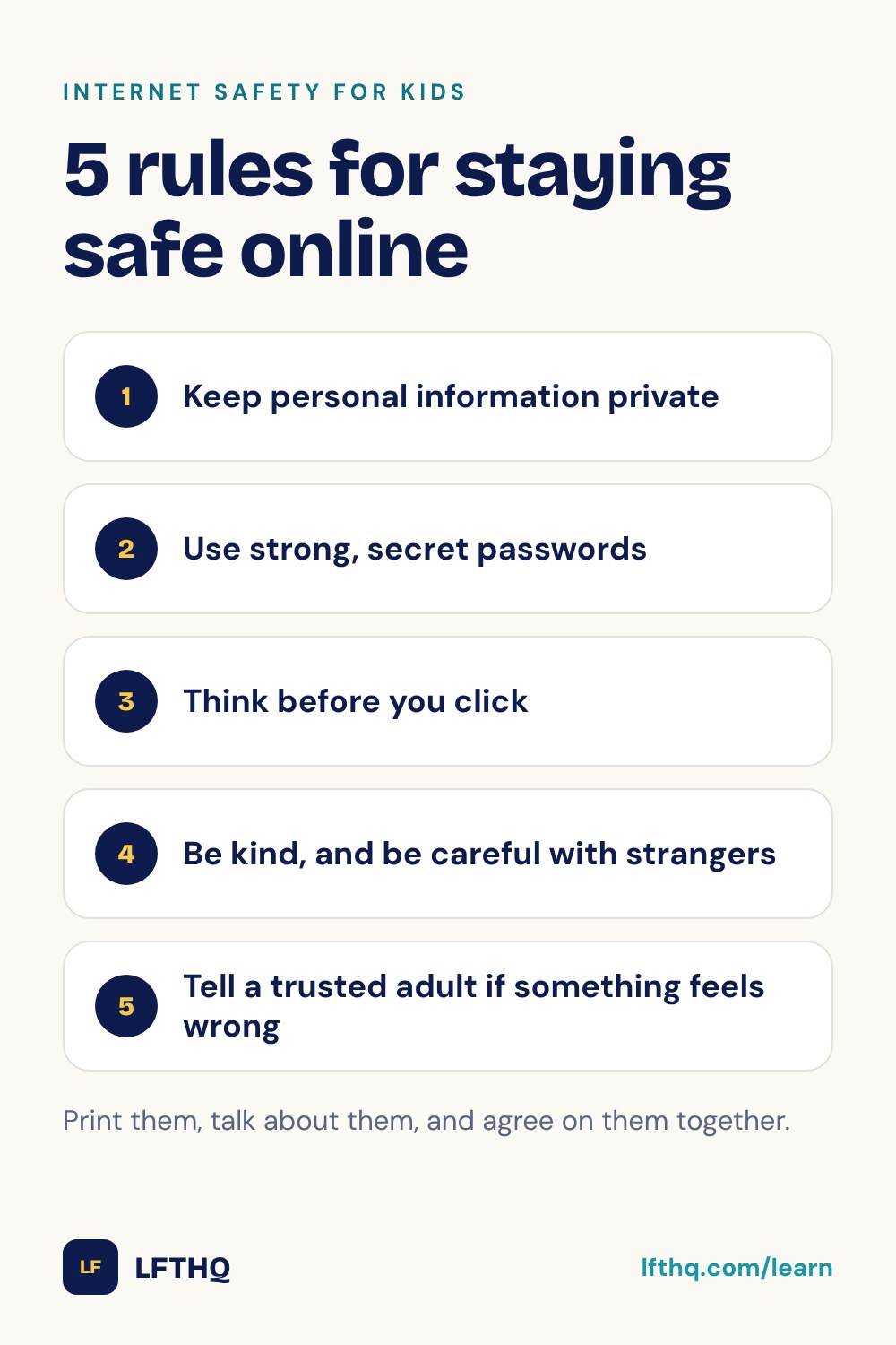 5 rules for staying safe online